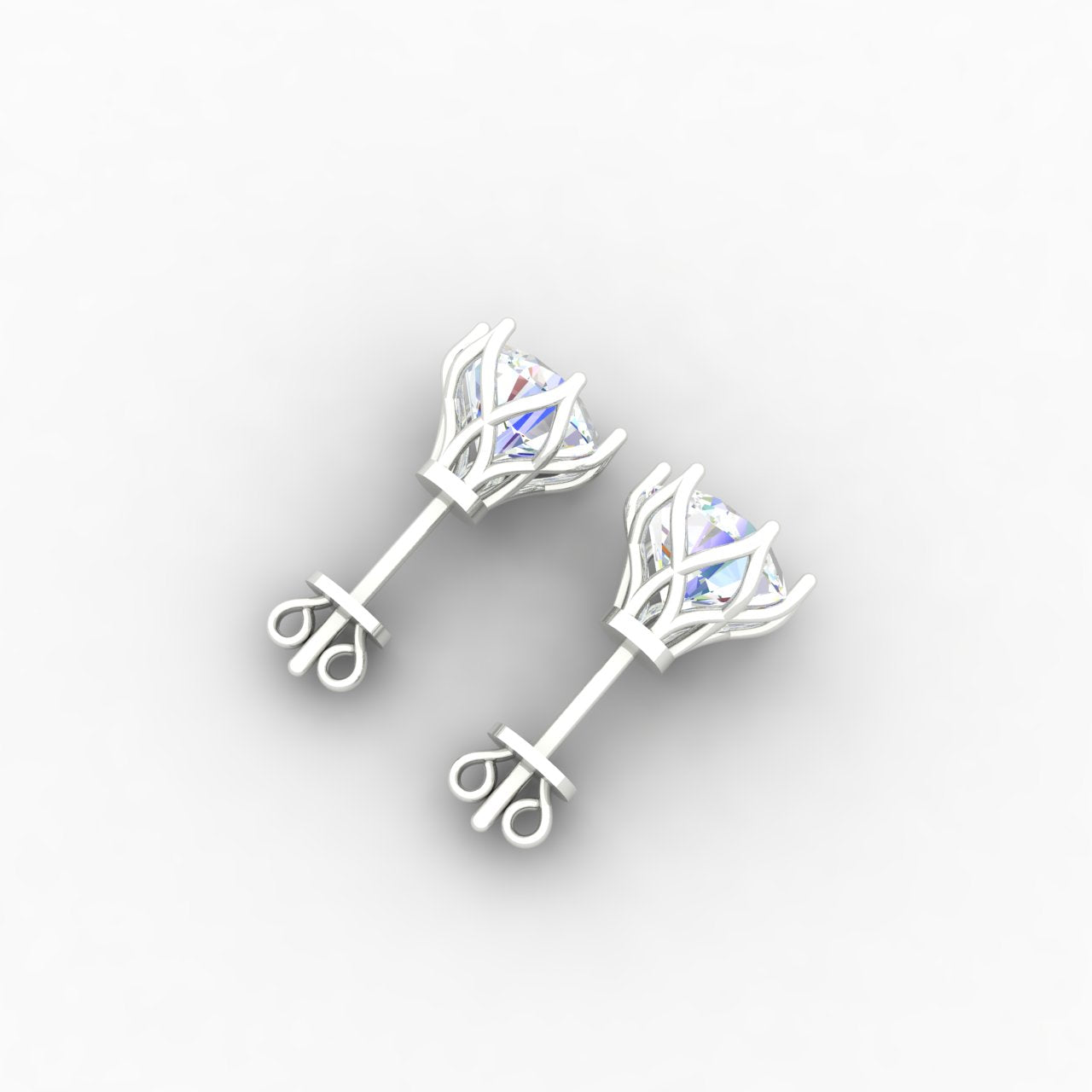 4.5 Carat IGI Certified Brilliant Round Lab Diamond Earring Studs