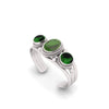 Green Tourmaline Sterling Silver Cuff Bracelet
