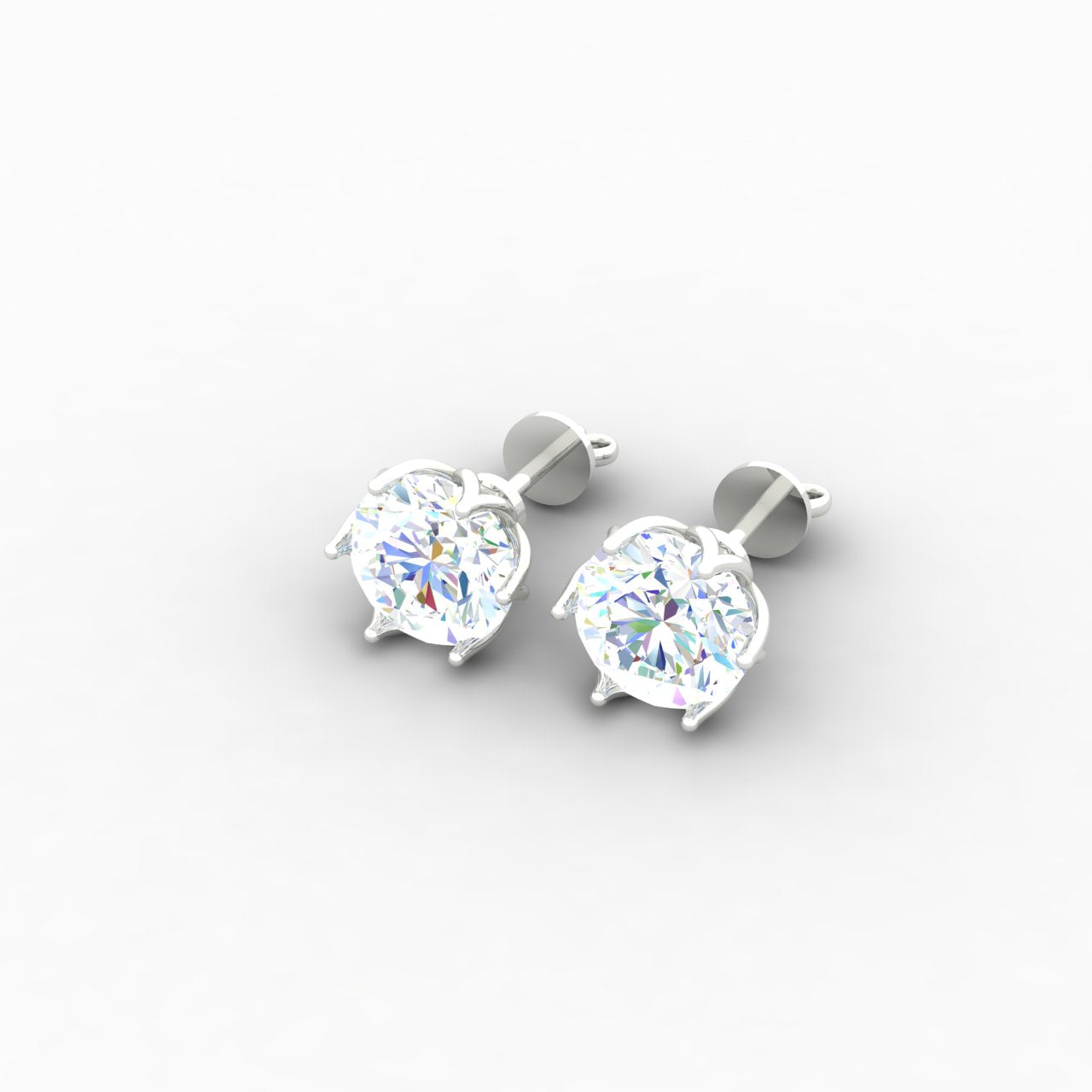 4.5 Carat IGI Certified Brilliant Round Lab Diamond Earring Studs