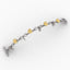 Golden Topaz & Charms Sterling Silver Bracelet with Toggle Lock