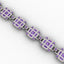 Violet Saphire Sterling Silver Bracelet