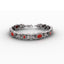 Ruby Swirl Sterling Silver Bracelet