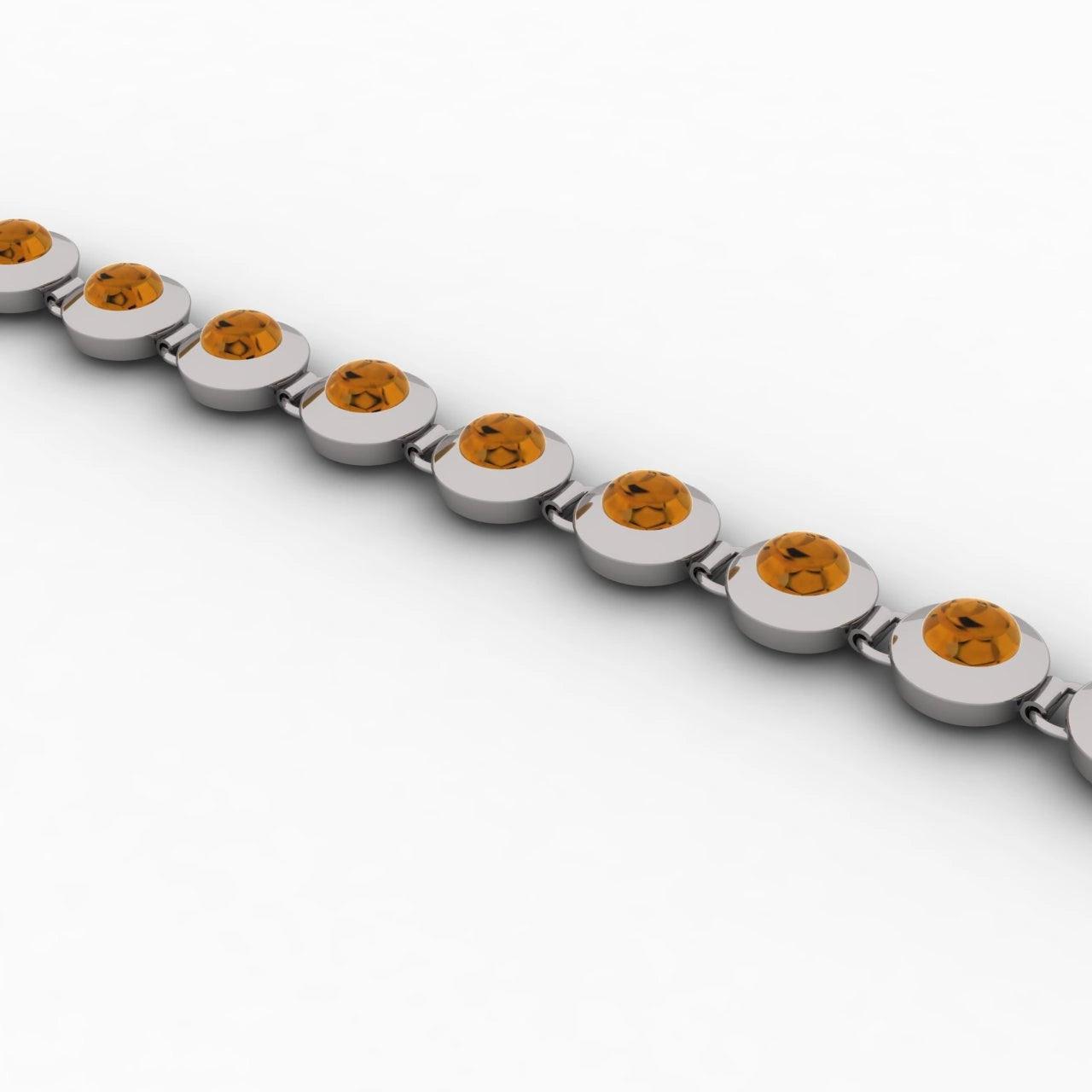 Golden Tourmaline Sterling Silver Bracelet