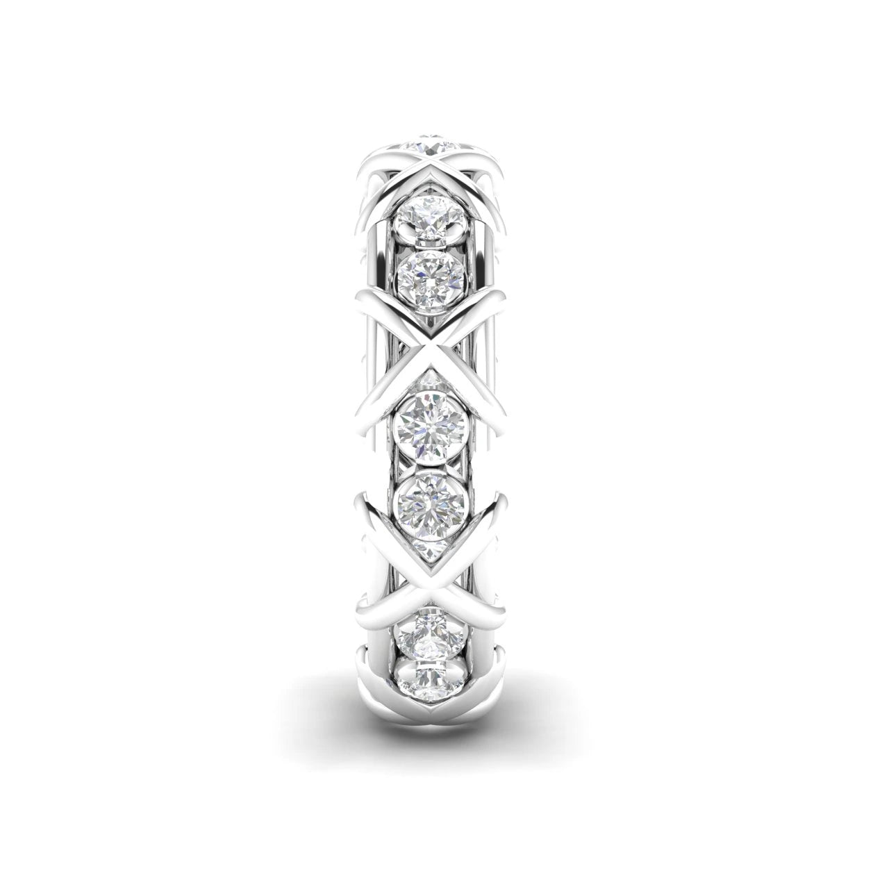 1 Carat Lab Diamond 14K White Gold Eternity Band