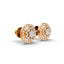 1.5 Carat Diamond Floral 14K Yellow Gold Earring Studs