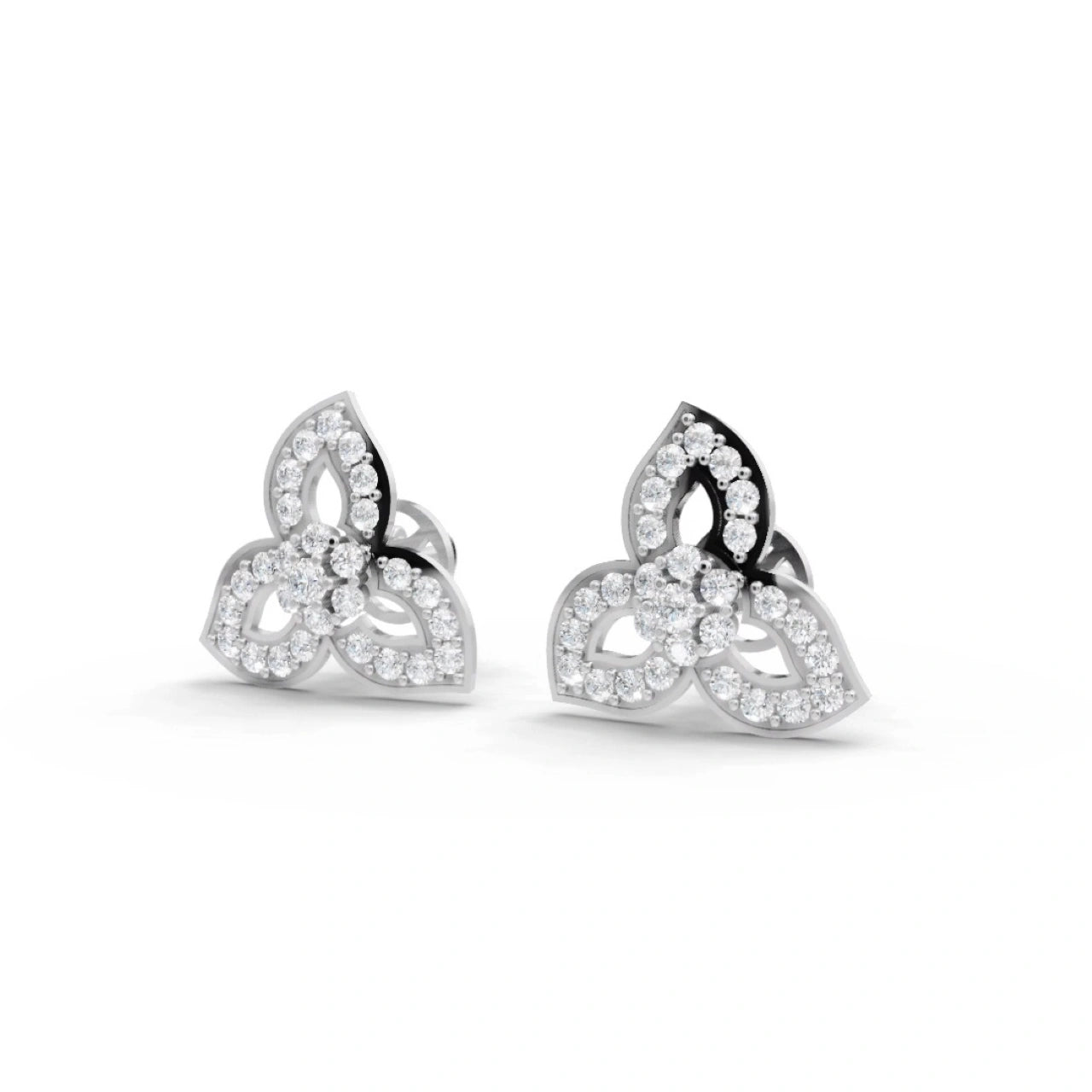 2 Carat Diamond Trinity Bloom 14K Earring