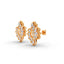 1.5 Carat Diamond Floral Motif 14K Gold Earrings