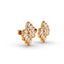 1.5 Carat Diamond Floral Motif 14K Gold Earrings