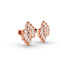 1.5 Carat Diamond Floral Motif 14K Gold Earrings