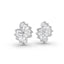 1.5 Carat Diamond Floral Motif 14K Gold Earrings