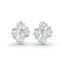 1.5 Carat Diamond Floral Motif 14K Gold Earrings