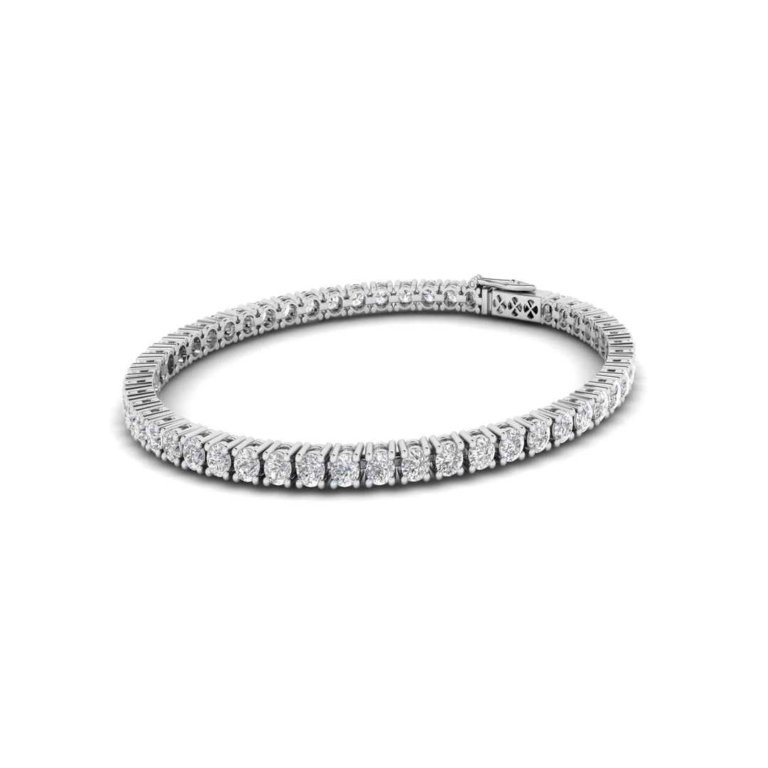 4 Carats Lab Diamond 14K White Gold Tennis Bracelet
