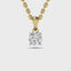 1 Carat IGI Certified Brilliant Round Diamond Solitaire Drop Pendant 14K Yellow Gold.