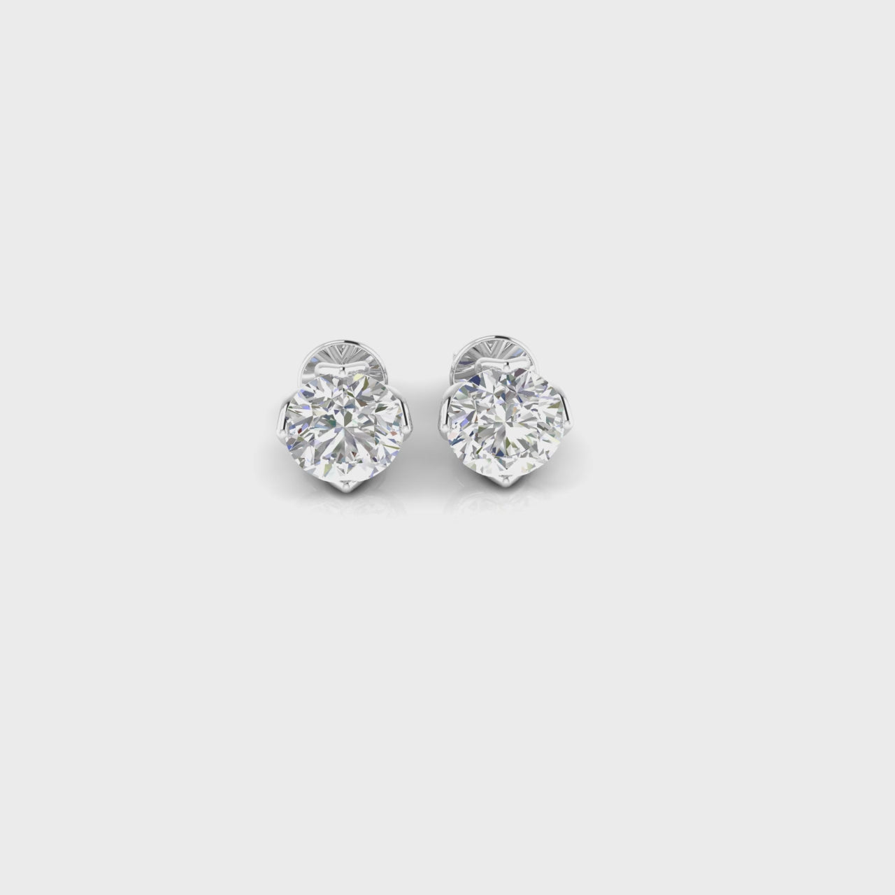 2 Carat IGI Certified Lab Diamond G Golor 14K White Gold Studs *