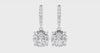 5 Carat Solitaire Drop Lab Diamond J Hoop Earrings