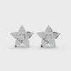1.5 Carat Flower shaped 14K  Natural Diamond Studs