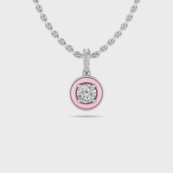 Diamond Pendant with Ceramic Halo Video