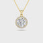 1.5 Carat IGI Certified Brilliant Round Diamond Halo Pendant With 18K Chain
