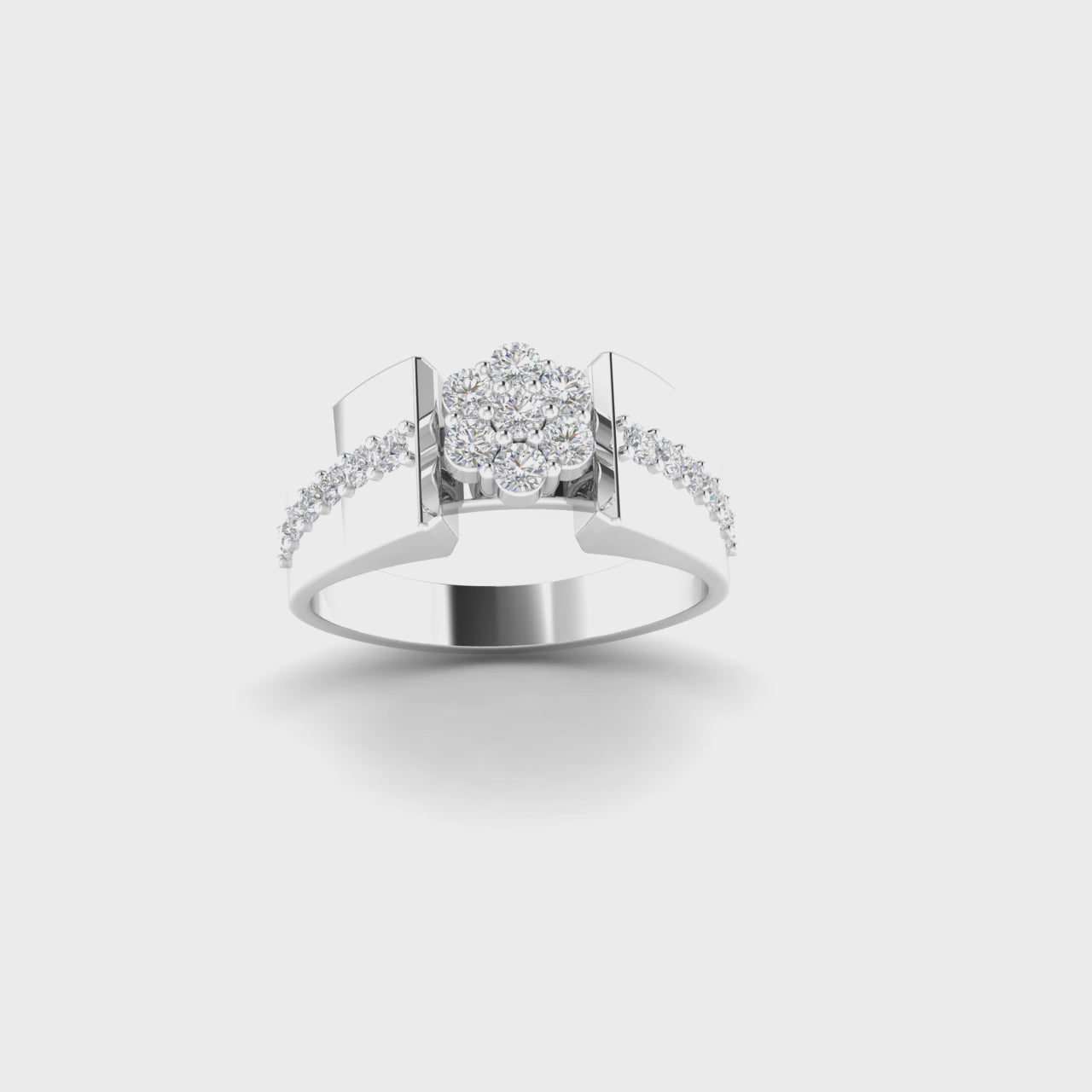 0.5 Carat Lab Diamond 14K White Gold Engagement Ring