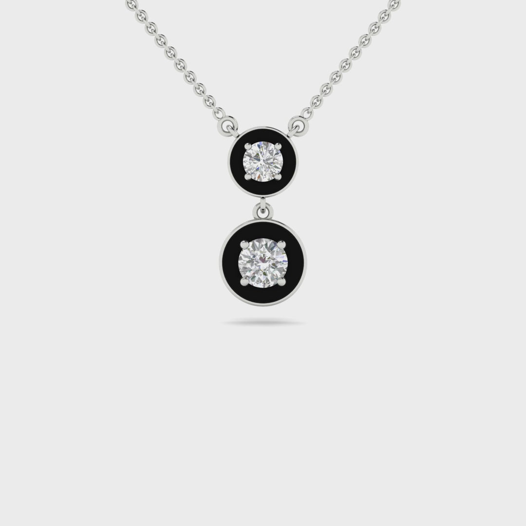 2 Carat Eclipse Elegance Ceramic Certified Lab Diamond Necklace