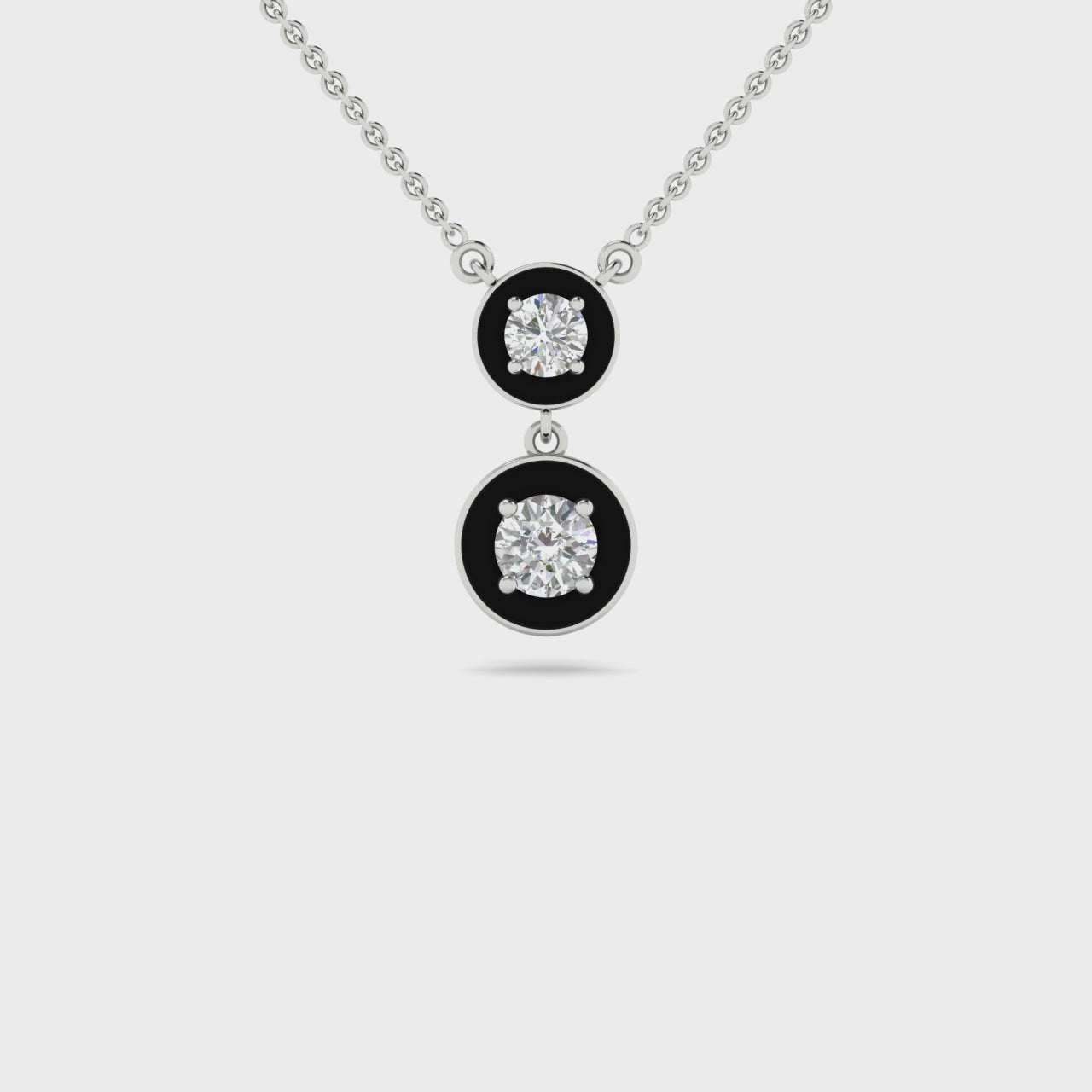 2 Carat Eclipse Elegance Ceramic Certified Lab Diamond Necklace