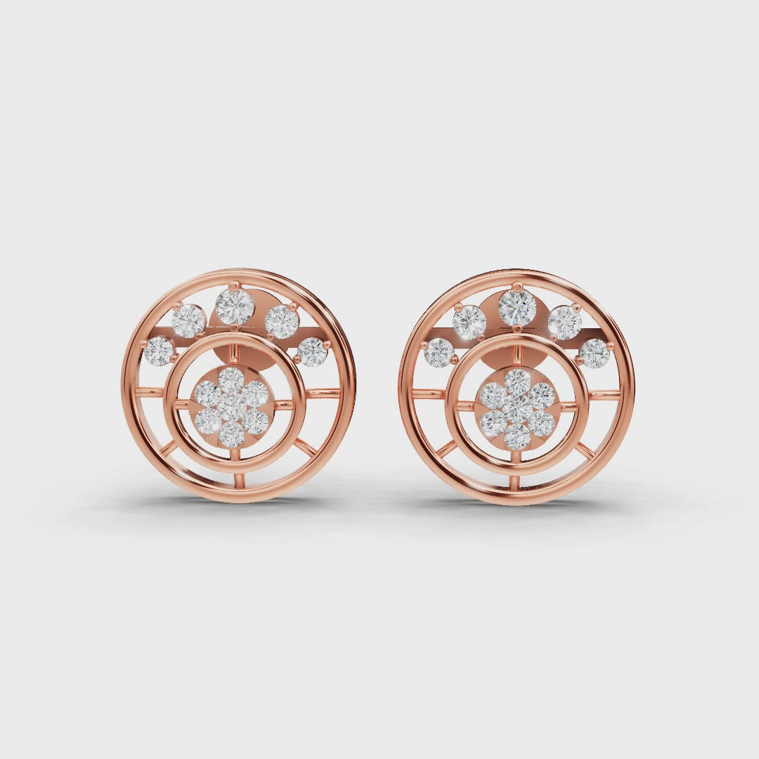 0.5 Carat Diamond Paw 14K Gold Earring Studs