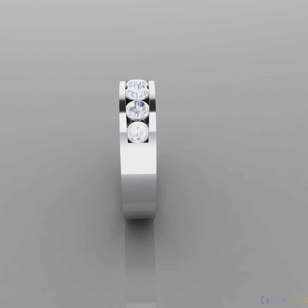 1.17 Carats Meridian Mens Natural Diamond Ring in Platinum Channel Setting