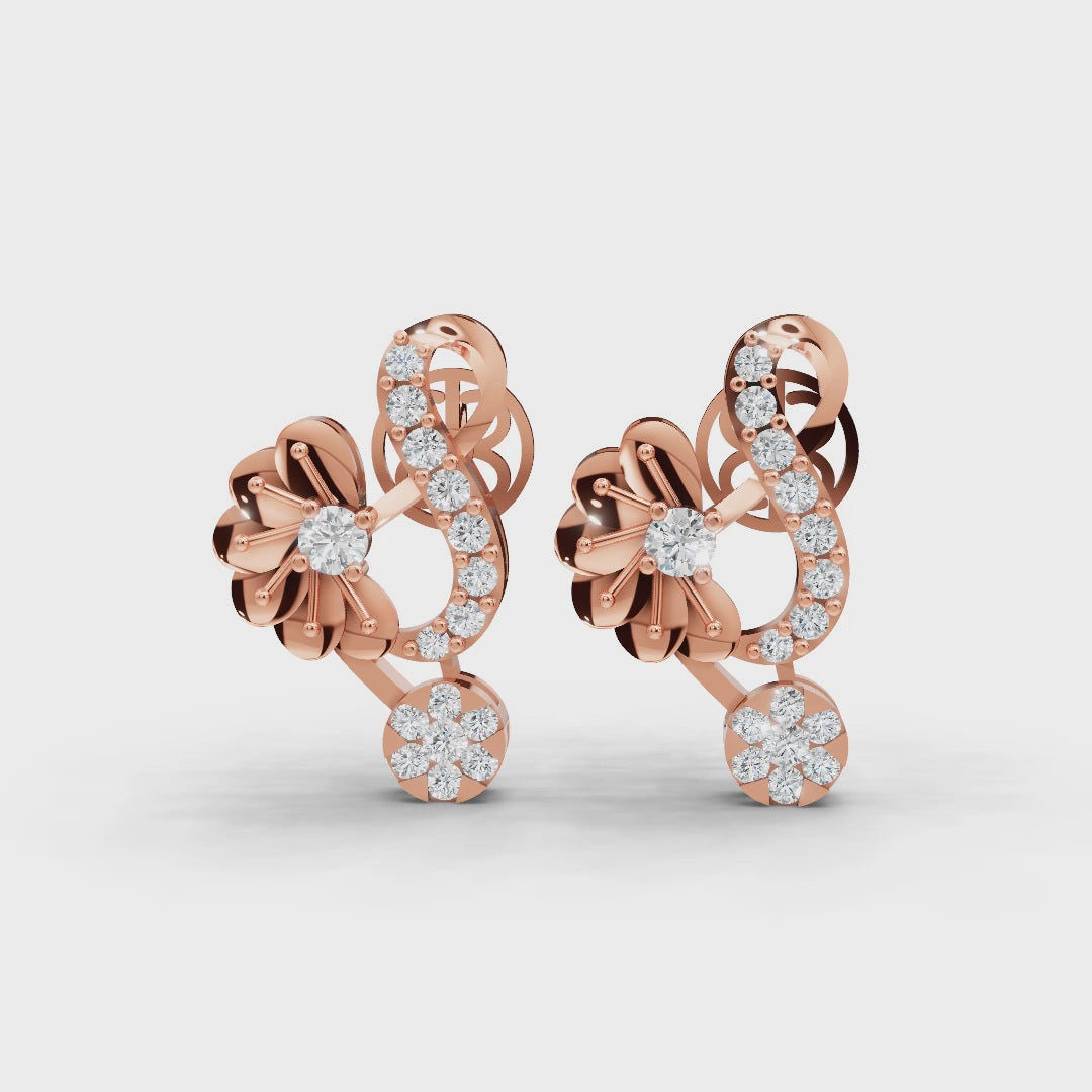 0.5 Carat Diamond Symphony 14K Gold Earring Studs