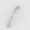Golden Topaz & Charms Sterling Silver Bracelet with Toggle Lock