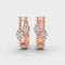 0.5 Carat Diamond Bloom Cluster 14K Gold Huggies