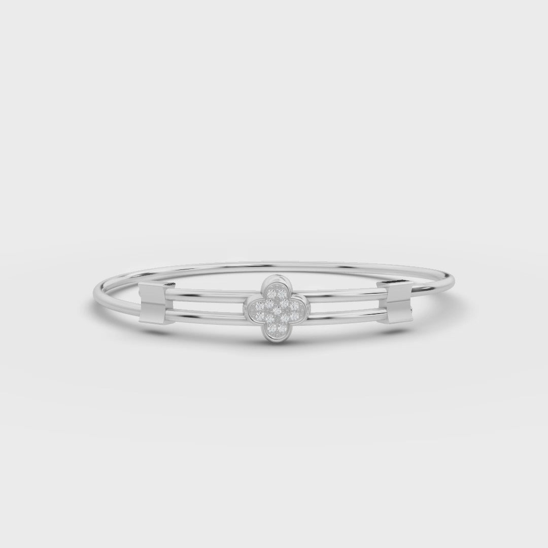 0.5 Carat Clover 18K Diamond Bracelet