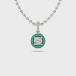 Diamond Pendant with Green Ceramic Halo Video