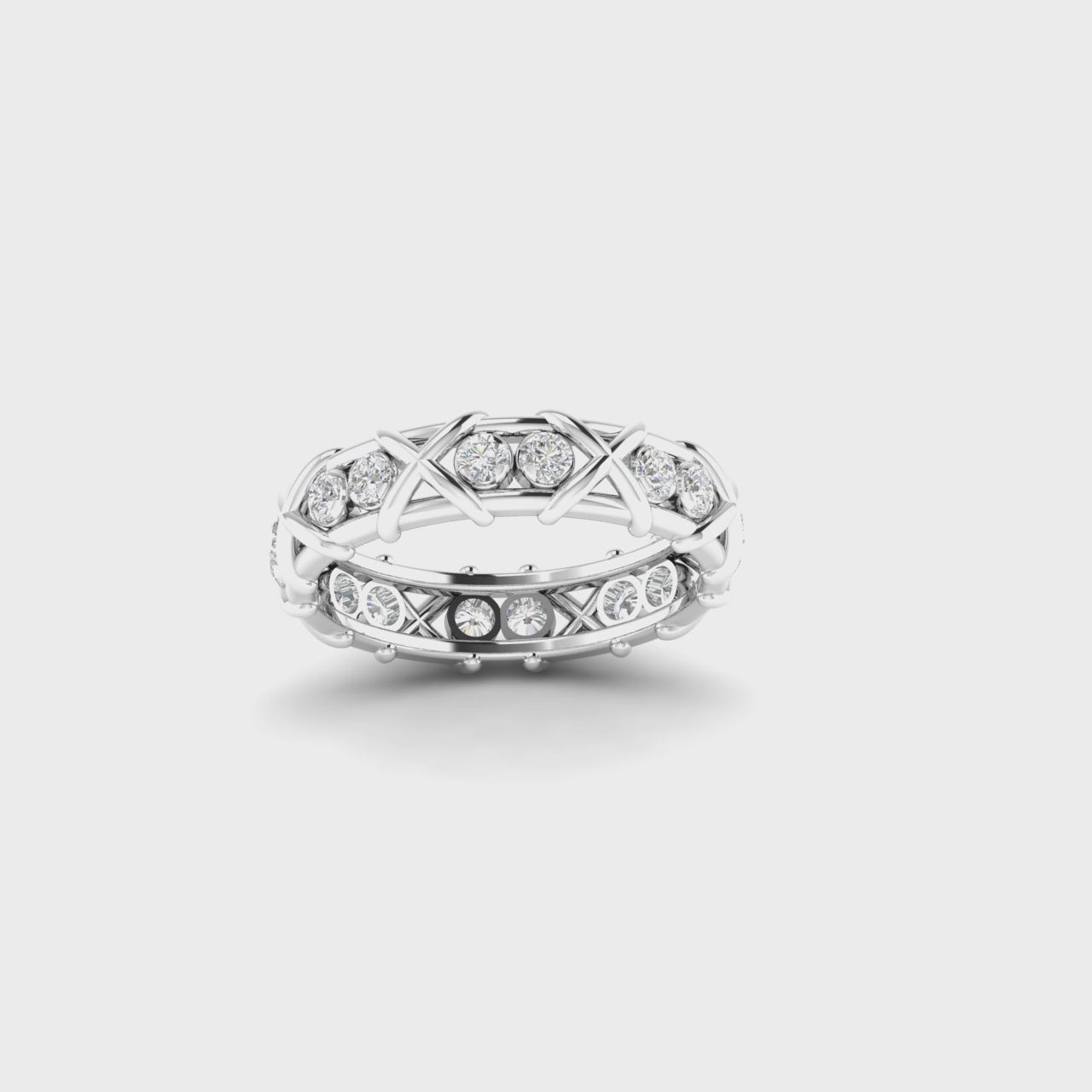 1 Carat Lab Diamond 14K White Gold Eternity Band