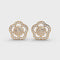 1.5 Carat Diamond Floral Elegance 18K Gold Earring Studs