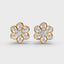 1 Carat Diamond Daisy Cluster 18K Gold Earring Studs