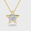 2.5 Carat IGI Certified Solitaire Lab Diamond Star Necklace 14K Yellow Gold