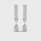2 Carat Pear Drop Lab Diamond J Hoop Earrings