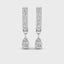 2 Carat Pear Drop Lab Diamond J Hoop Earrings