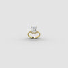 L’Émeraude 3 Carat IGI Certified Emerald Cut Lab Diamond 18K Yellow Gold Promise Ring