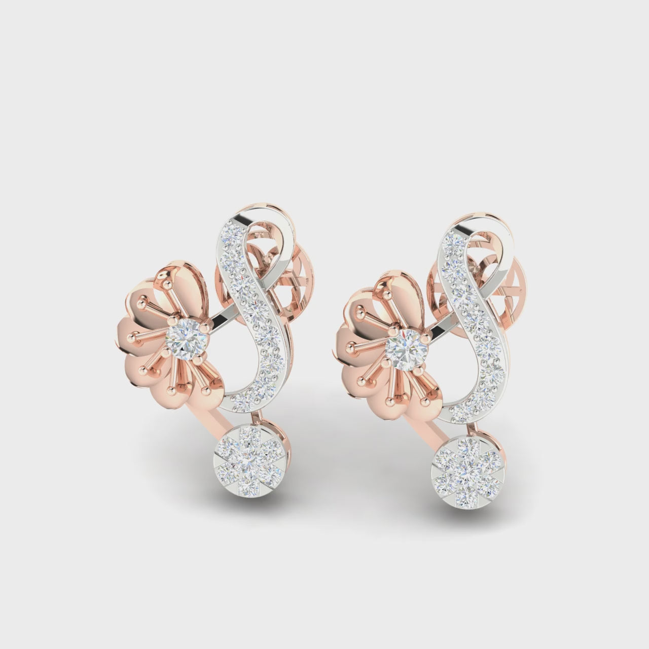 0.5 Carat Diamond Symphony 14K Gold Earring Studs