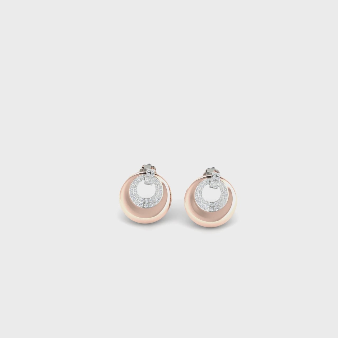 1 Carat Diamond Halo Of Grace 18K Gold Earring Studs