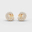 1.25 Carat Diamond Celestial Spiral 18K Gold Earring Studs
