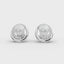 0.5 Carat Diamond Pearl Halo 18K Gold Earrings