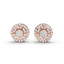 1.5 Carat Diamond Floral 14K Yellow Gold Earring Studs