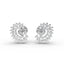 1.25 Carat Diamond Celestial Spiral 18K Gold Earring Studs