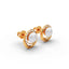 0.5 Carat Diamond Pearl Halo 18K Gold Earrings